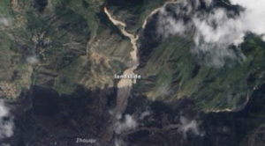 Figure 1: Landslide Zhouqu County of China's Gansu Province in 2010, Credit: NASA